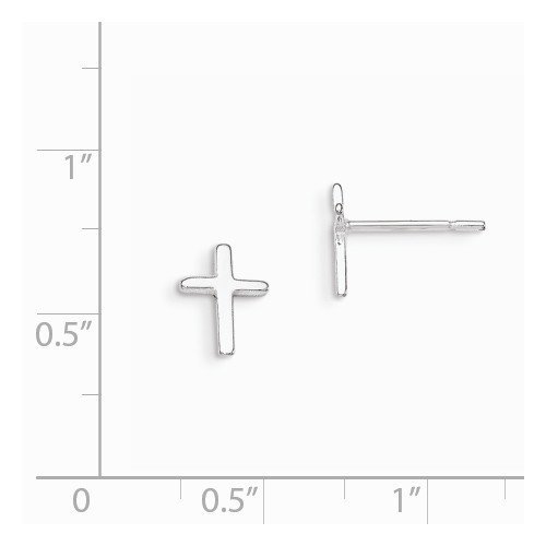 Sterling Silver Cross Mini Earrings