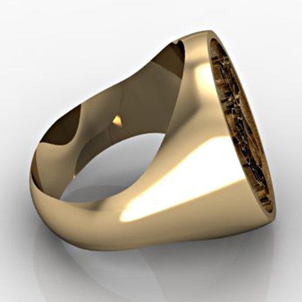Mother with Three Sons Oval Shaped "Mother's Ring"