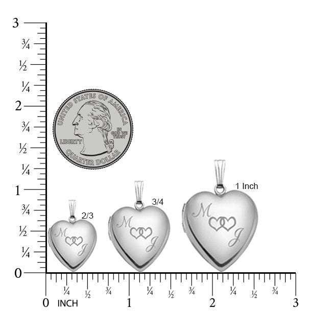 Sterling Silver "Together Forever" Heart Photo Locket