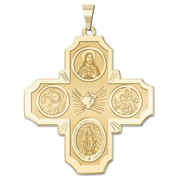 4 Way Cross Religious Medal  "EXCLUSIVE"