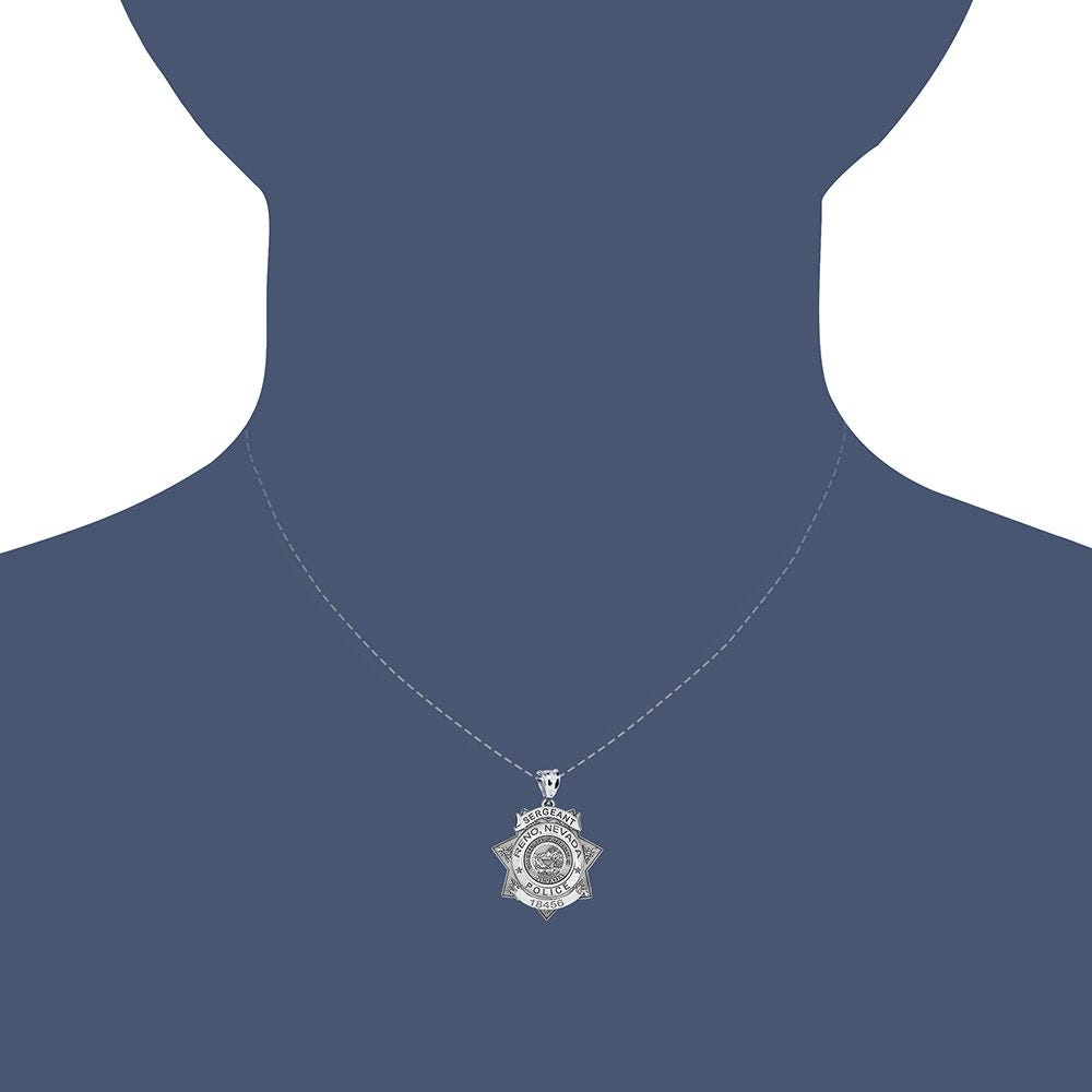 Personalized 7-Point Star Nevada Police Badge with your Rank, Dept, and Number