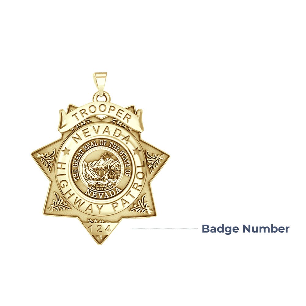 Personalized Nevada Highway Patrol State Trooper Badge with your Number