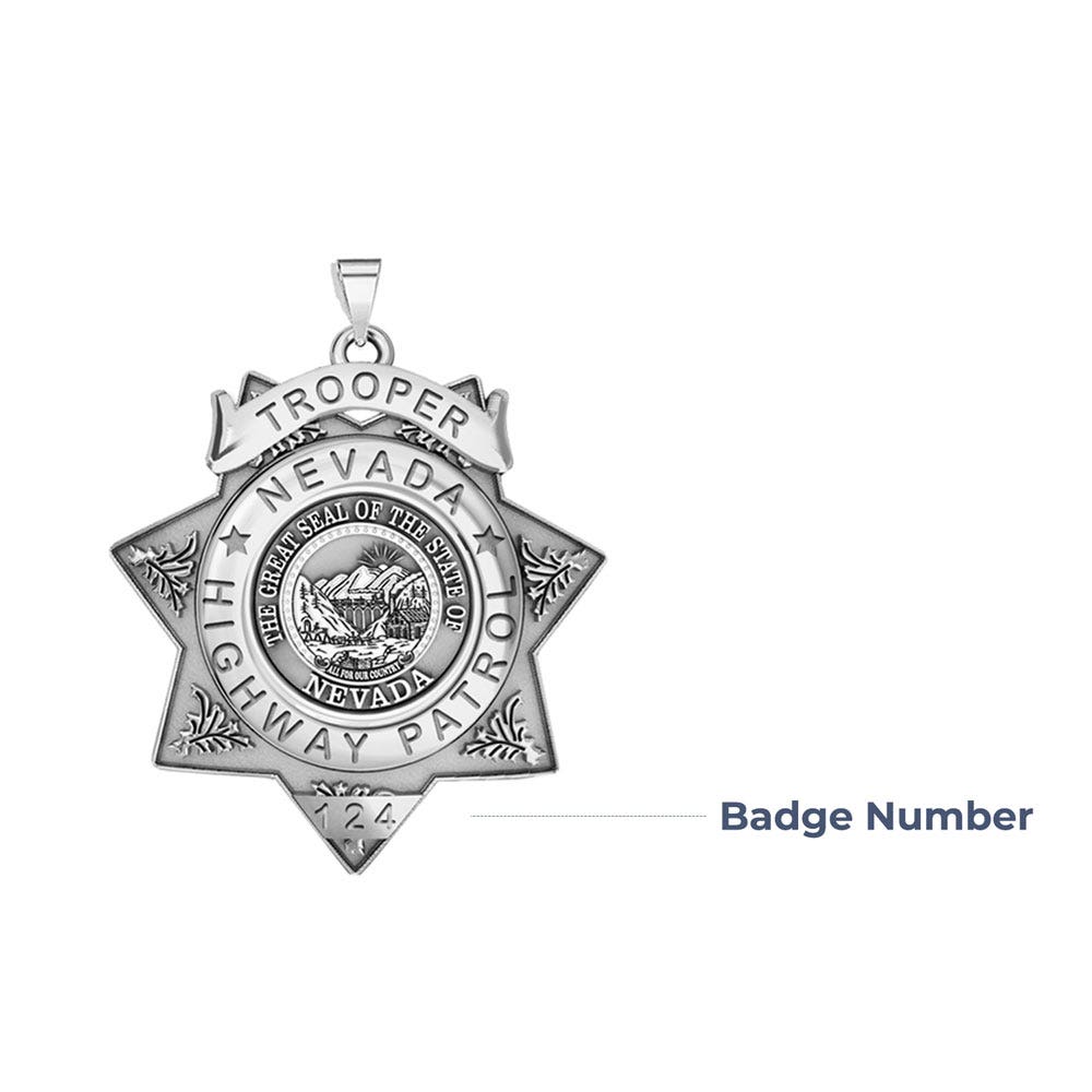 Personalized Nevada Highway Patrol State Trooper Badge with your Number