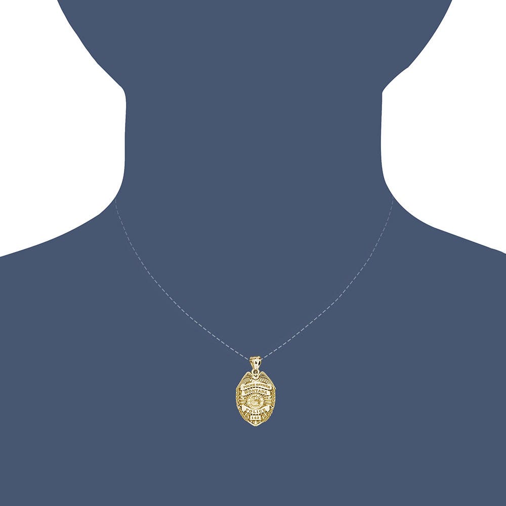 Personalized Montana Police Badge with Your Rank, Number & Department