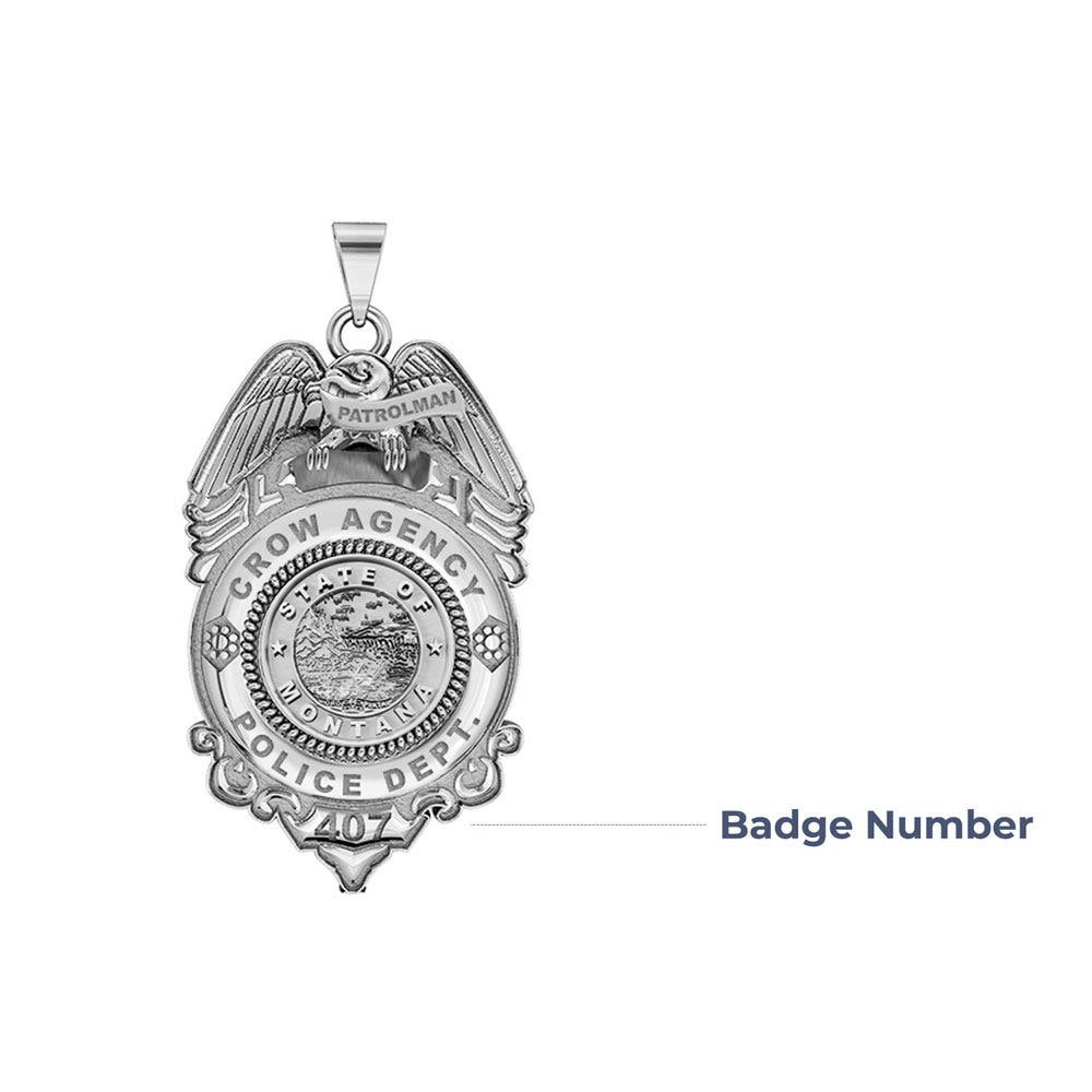 Personalized Patrolman Montana Police Badge with Your Rank, Number & Department