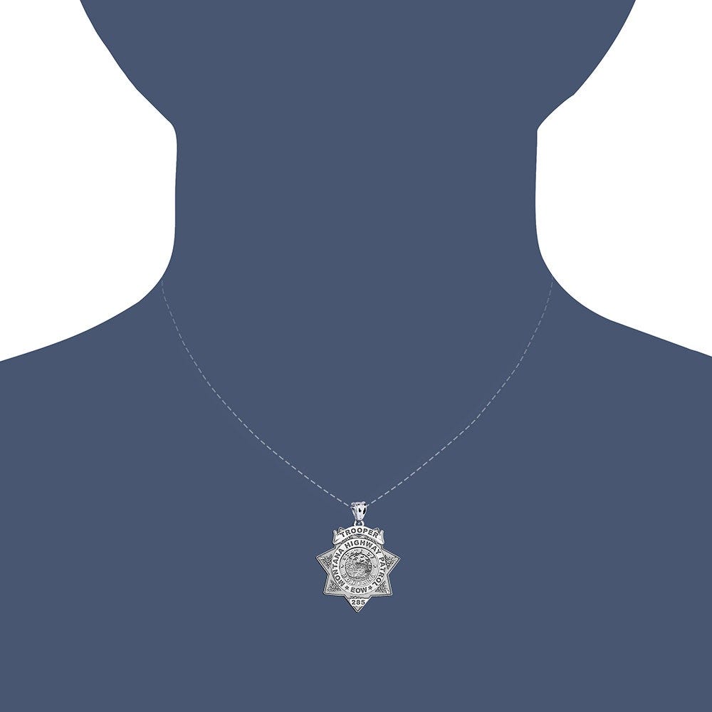 Personalized 7-Point Star Montana Trooper Badge with Rank, Number & Dept.