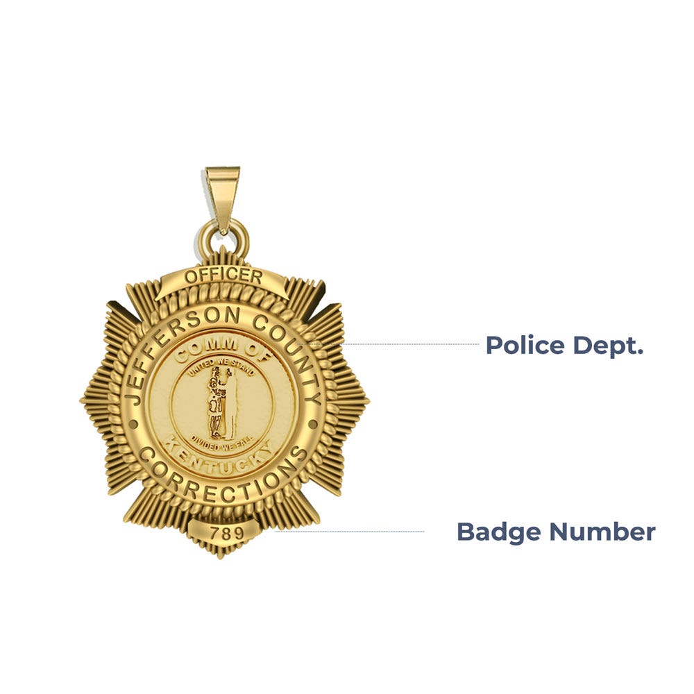 Personalized Kentucky Corrections Badge with Your Number