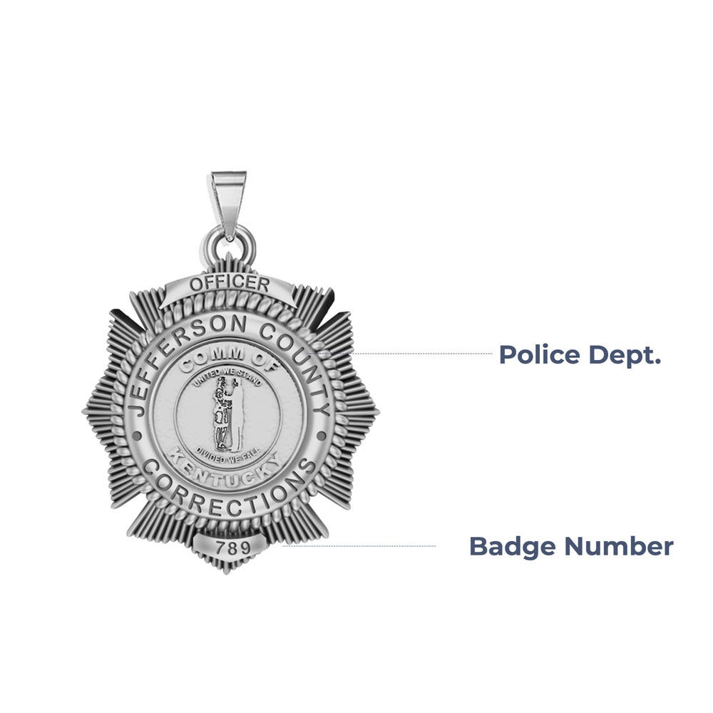 Personalized Kentucky Corrections Badge with Your Number