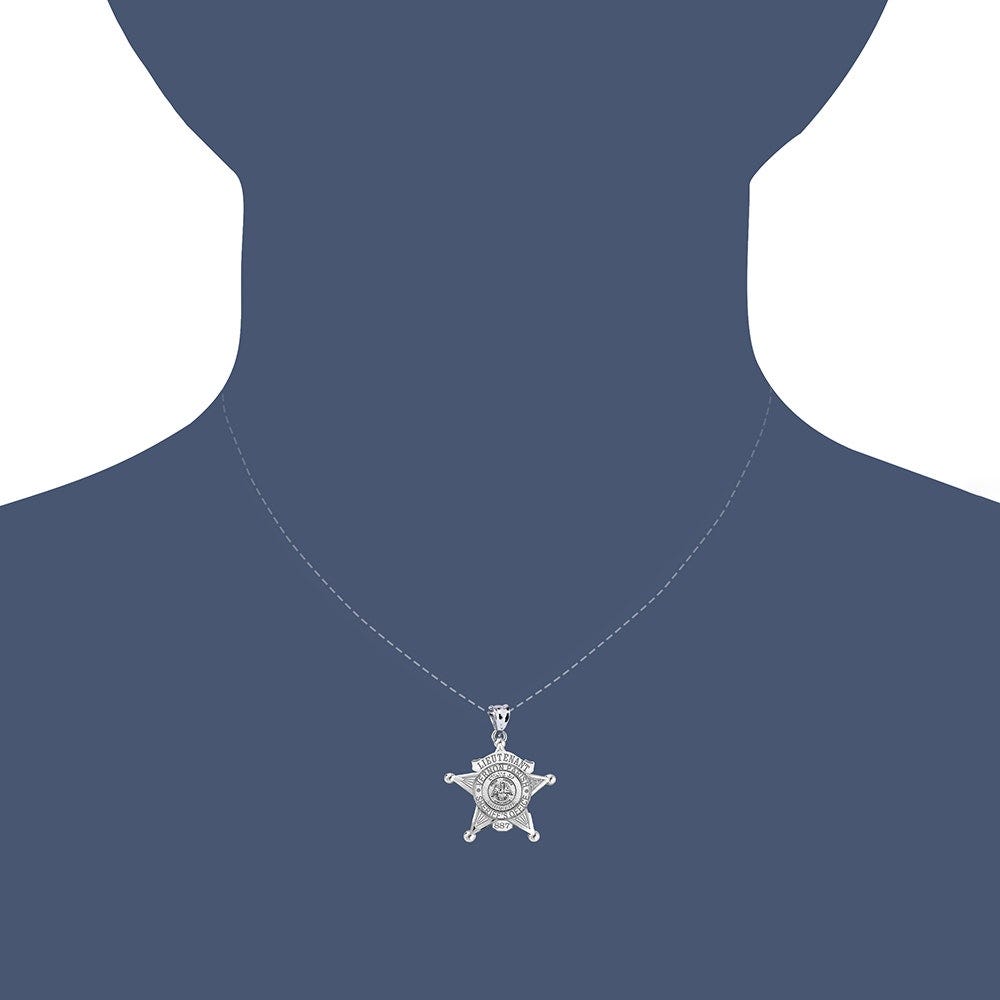 Personalized 5-Point Star Louisiana Sheriff Badge with Rank, Number & Dept.