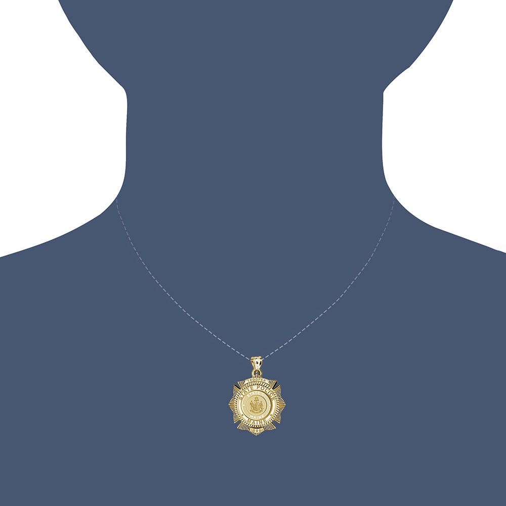 Personalized Maine Trooper Badge with Your Number