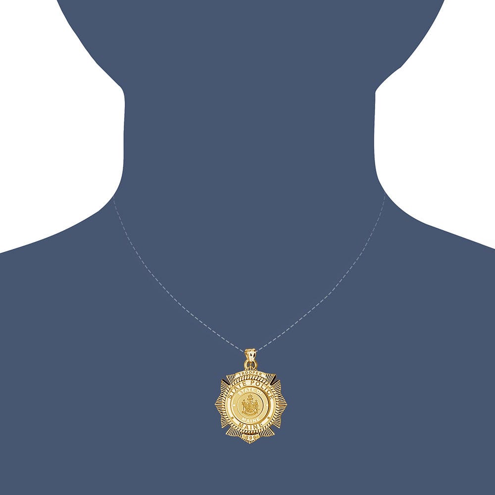 Personalized Maine Trooper Badge with Your Number