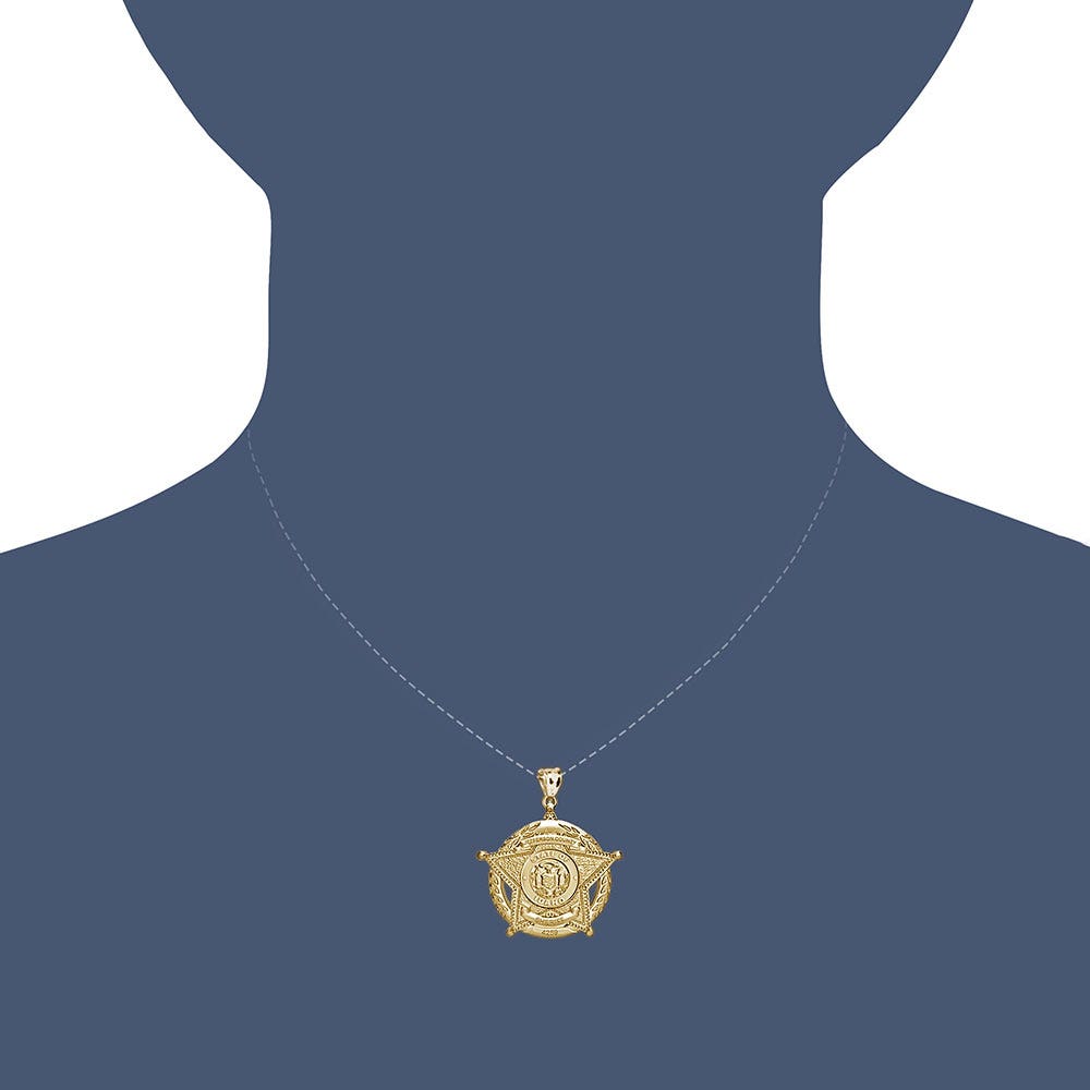 Personalized 5-Point Star Idaho Sheriff Badge with Rank & Dept.