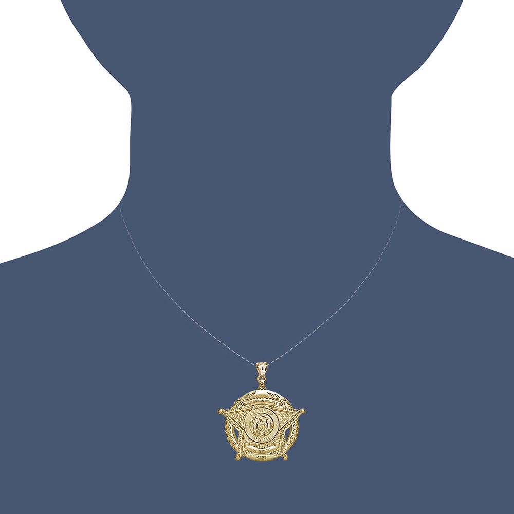 Personalized 5-Point Star Idaho Sheriff Badge with Rank & Dept.