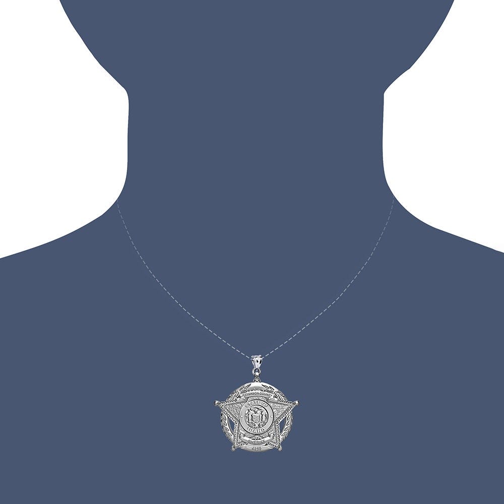 Personalized 5-Point Star Idaho Sheriff Badge with Rank & Dept.