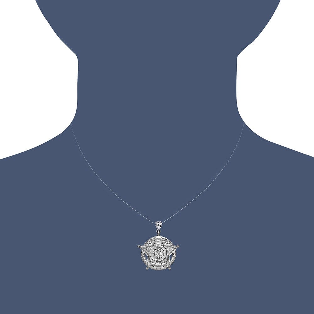 Personalized 5-Point Star Idaho Sheriff Badge with Rank & Dept.