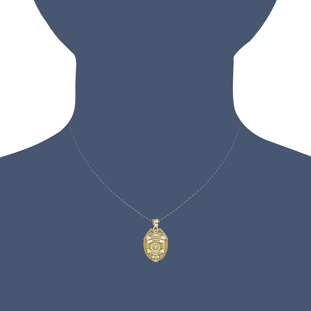 Personalized Idaho Police Badge with Your Rank, Number & Department