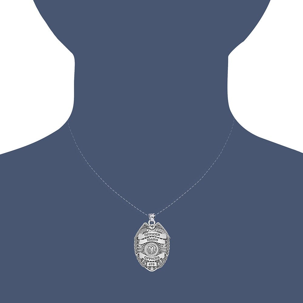 Personalized Idaho Police Badge with Your Rank, Number & Department