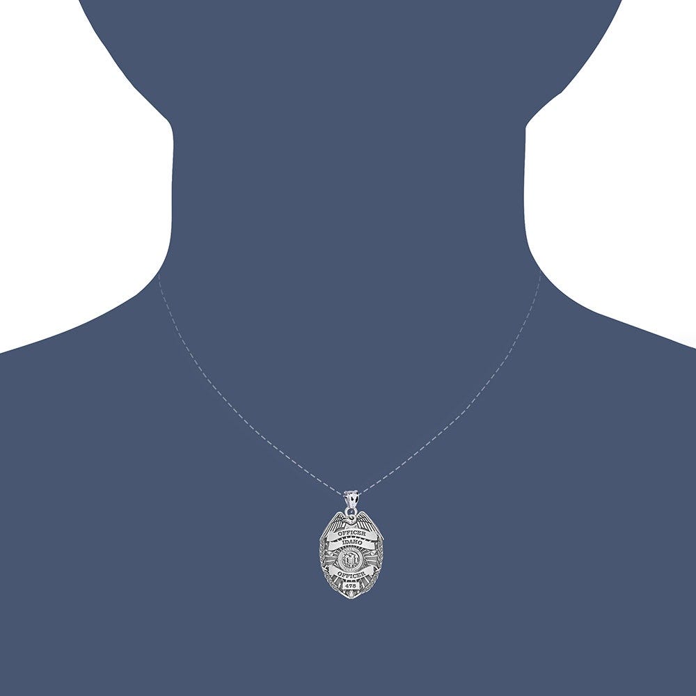 Personalized Idaho Police Badge with Your Rank, Number & Department