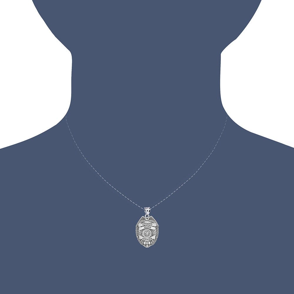 Personalized Idaho Police Badge with Your Rank, Number & Department