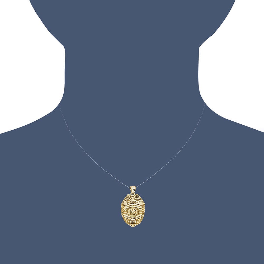 Personalized Idaho Corrections Badge with Your Rank, Number & Department