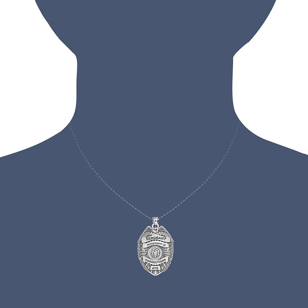 Personalized Idaho Corrections Badge with Your Rank, Number & Department
