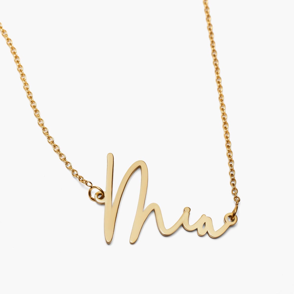 Modern Script Name Necklace with Chain Included