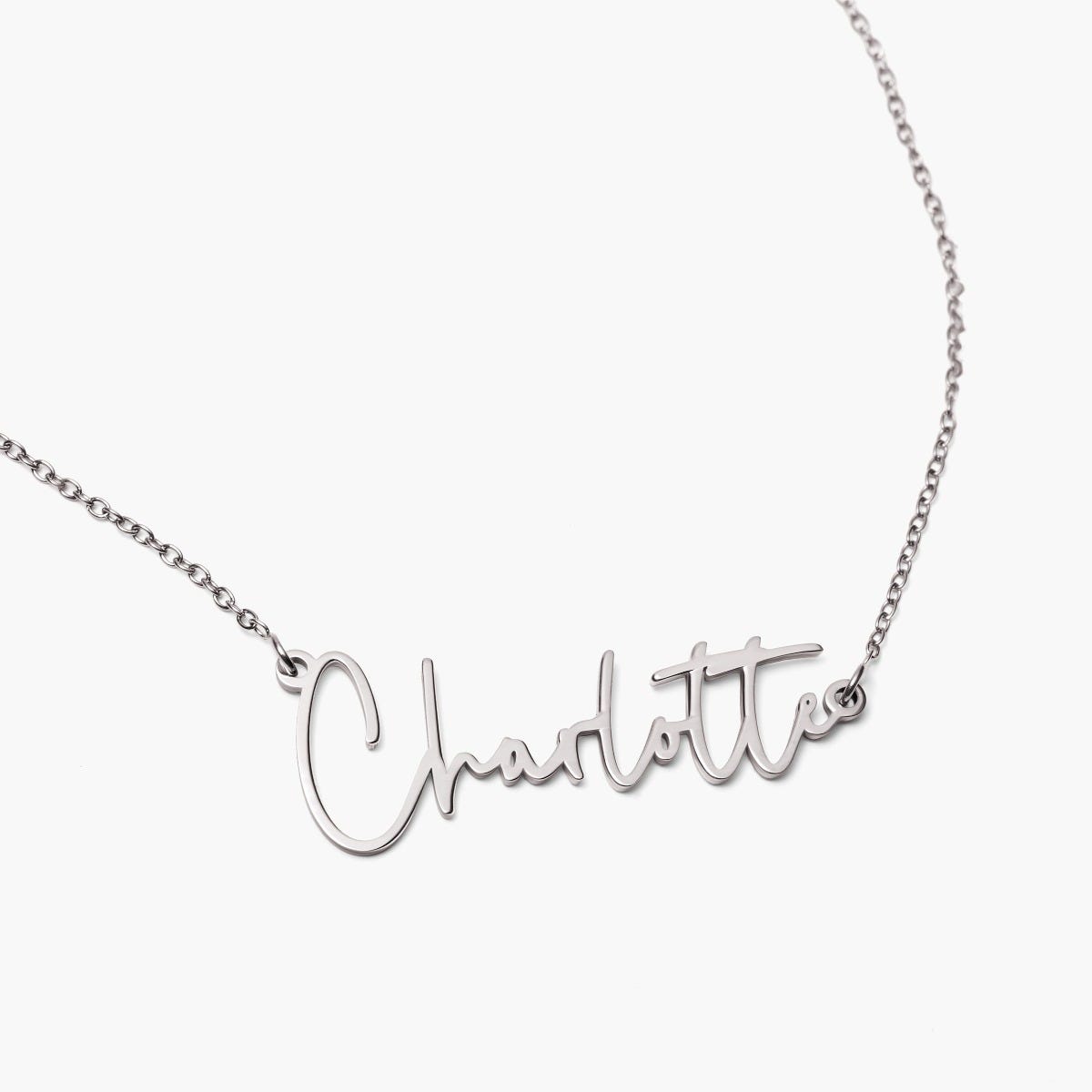 Modern Script Name Necklace with Chain Included