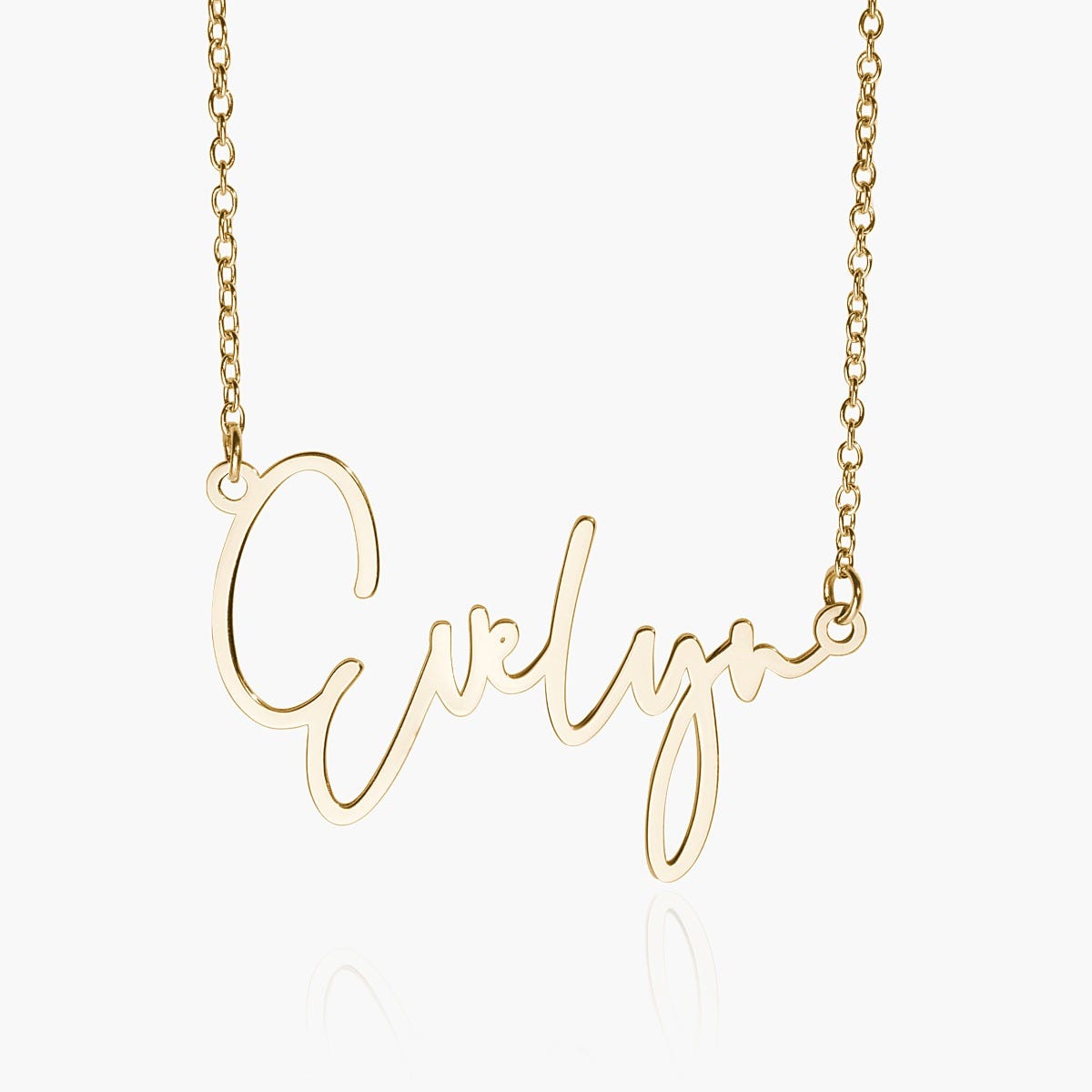 Modern Script Name Necklace with Chain Included