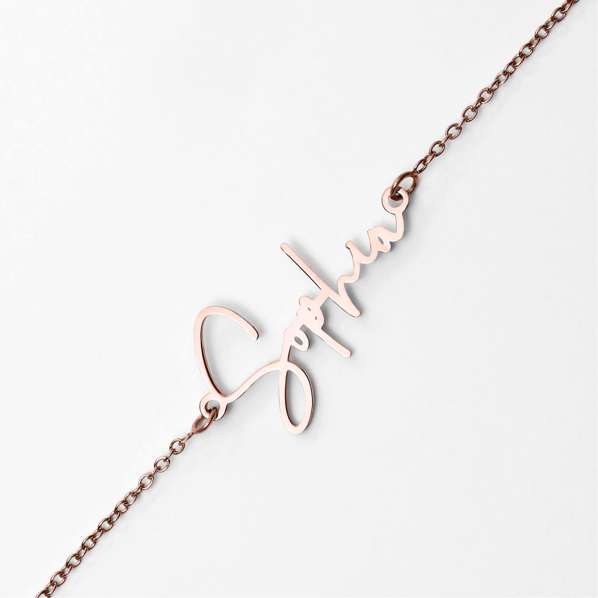 Exclusive Personalized Modern Script Name Anklet / Ankle Bracelet - Adjustable Size