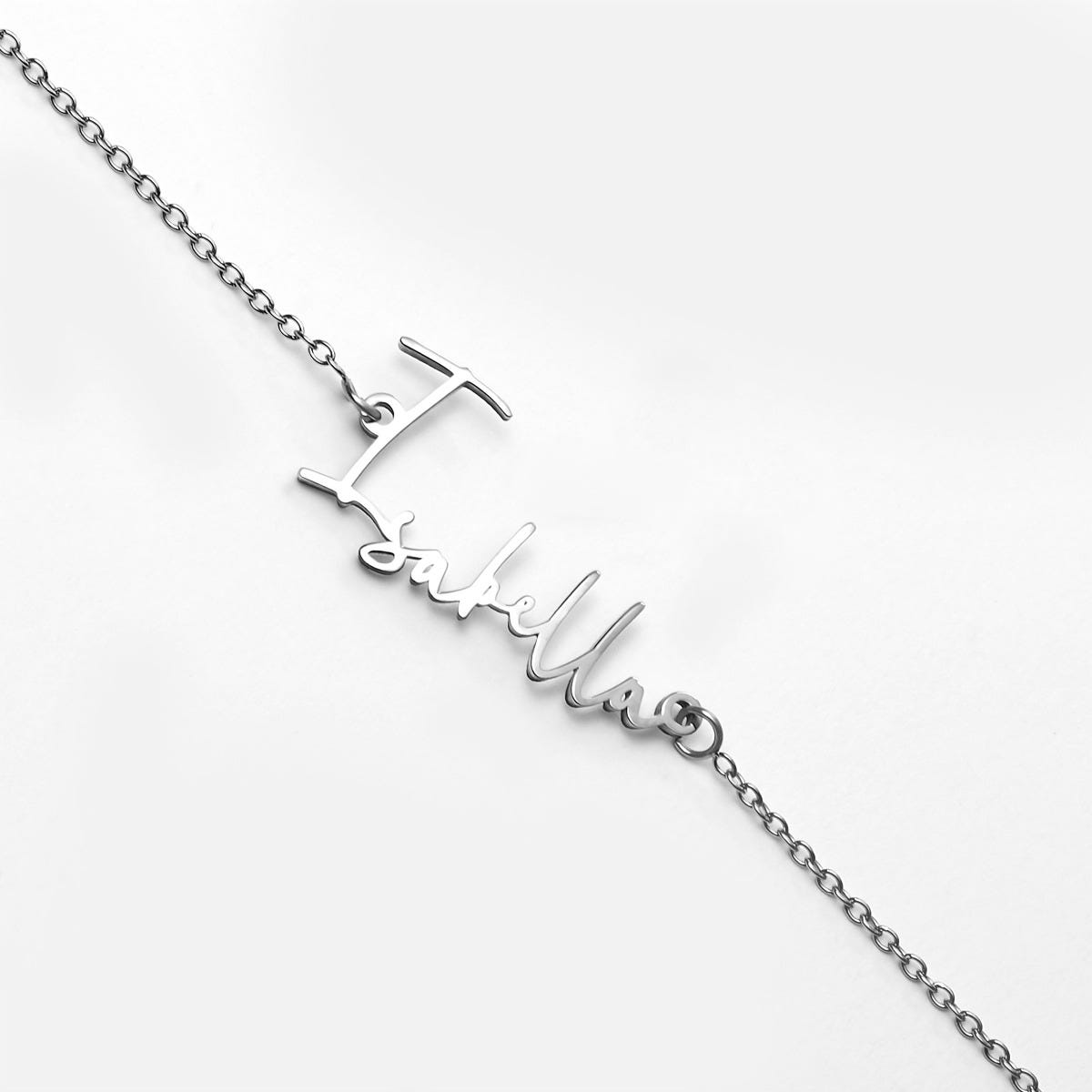 Exclusive Personalized Modern Script Name Anklet / Ankle Bracelet - Adjustable Size