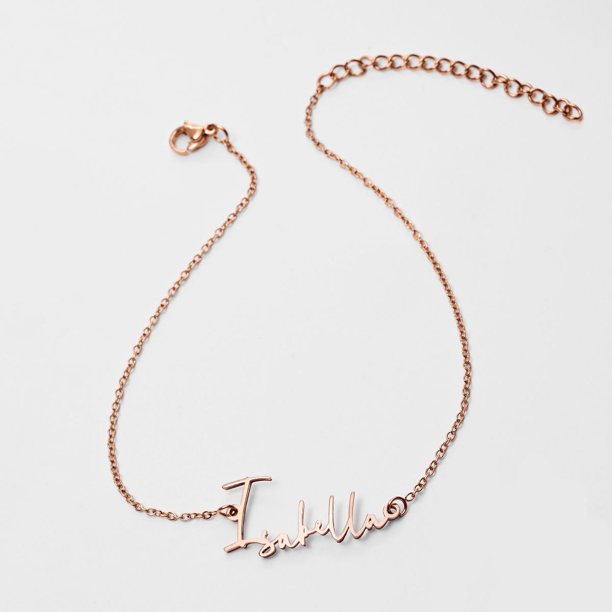 Exclusive Personalized Modern Script Name Anklet / Ankle Bracelet - Adjustable Size
