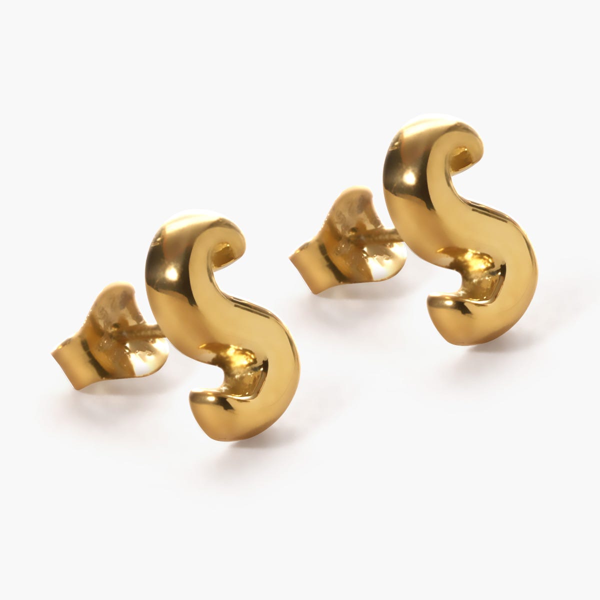 Pair of Helio Initial Earrings