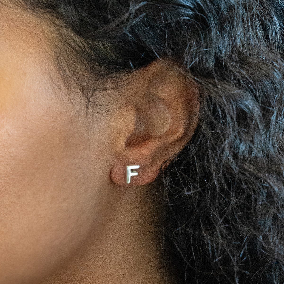 Pair of Helio Initial Earrings