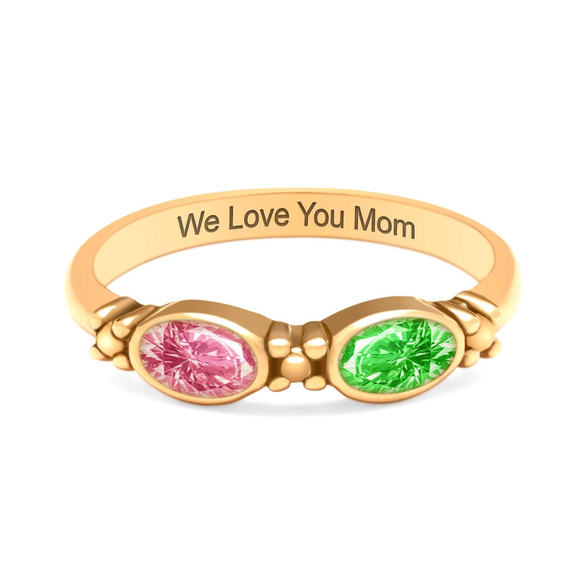 Sideways Oval Mothers Ring