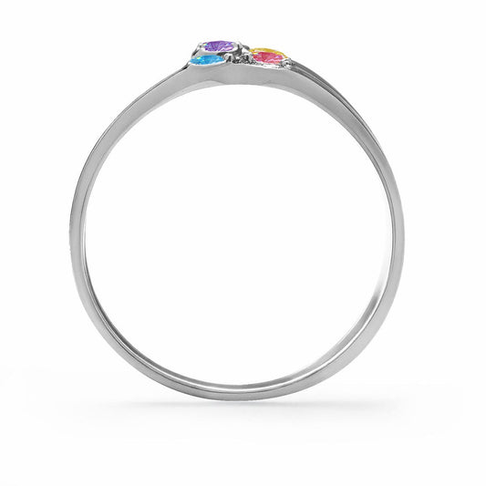 4 Round Wave Ring With Names