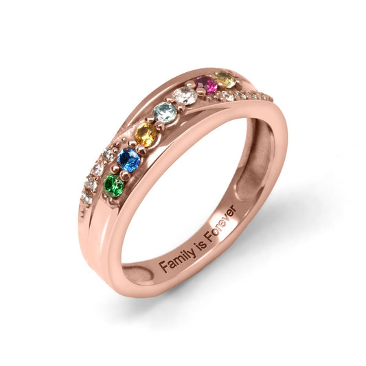 Across Birthstone Ring With CZs
