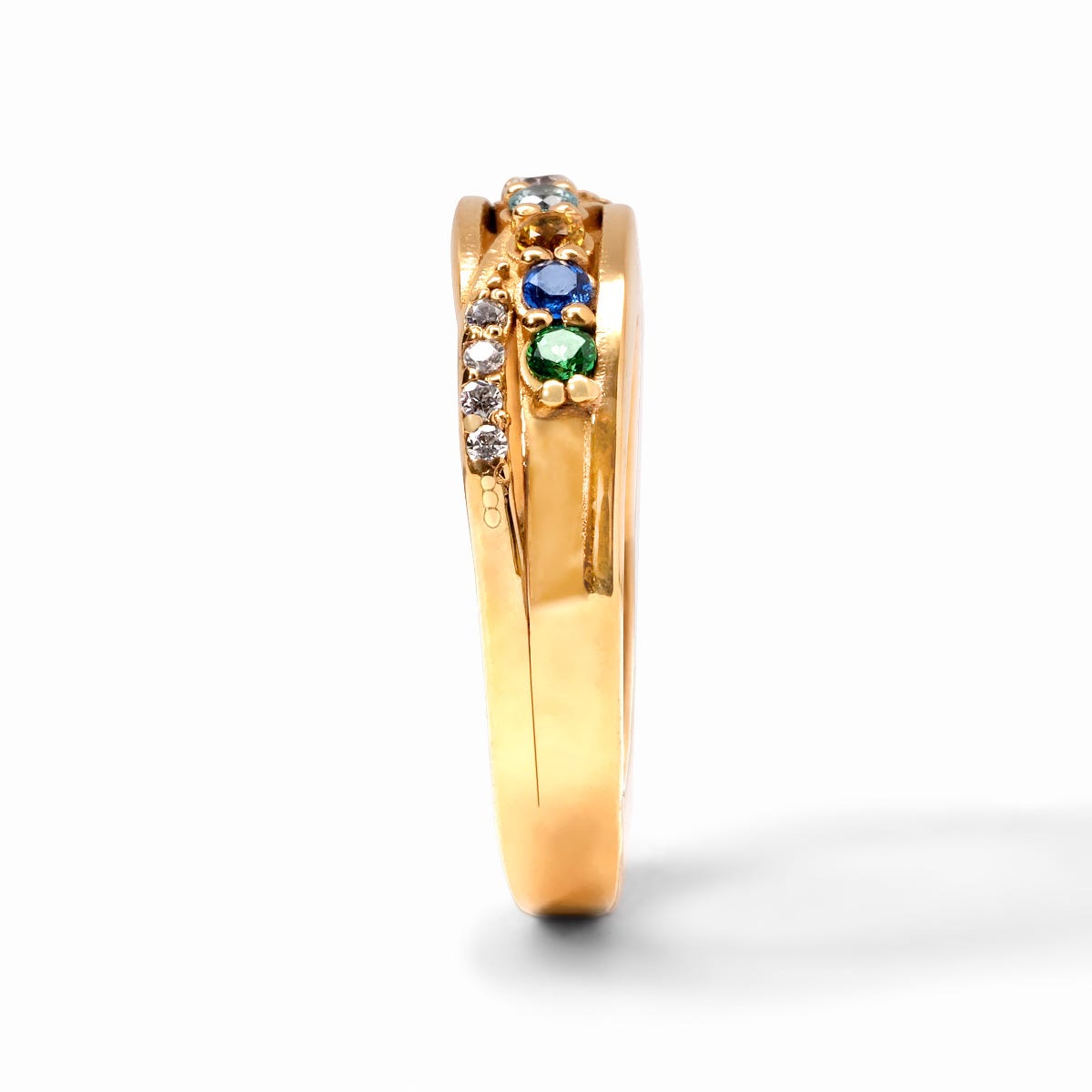 Across Birthstone Ring With CZs