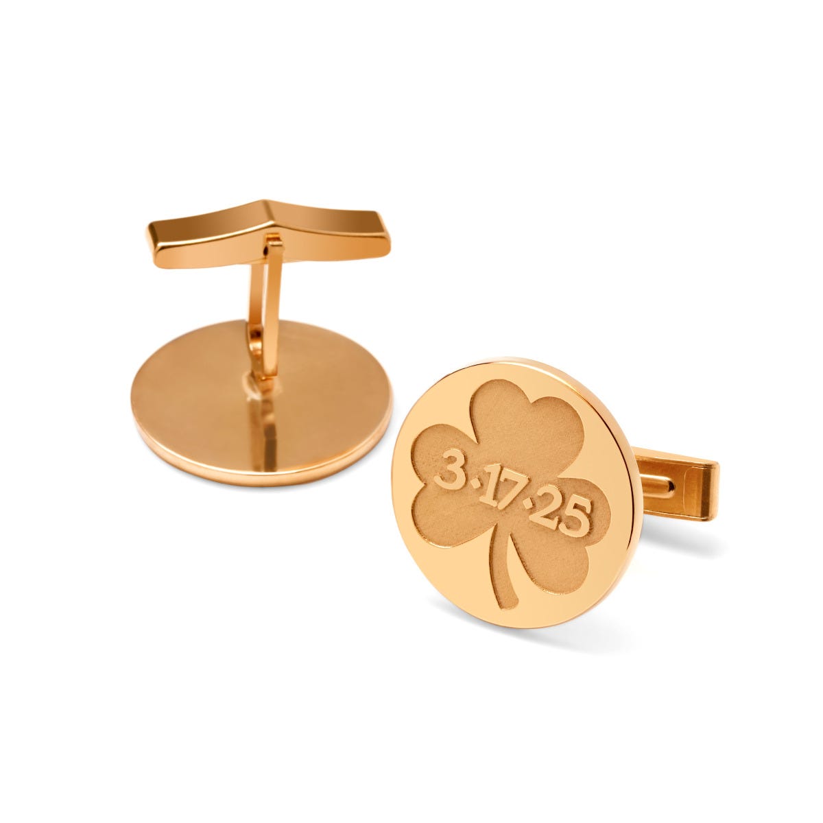 Shamrock Round Cufflinks
