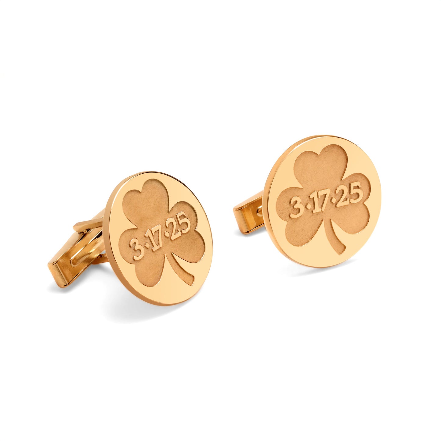 Shamrock Round Cufflinks