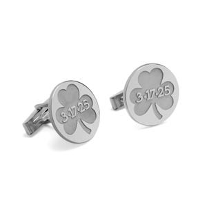 Shamrock Round Cufflinks