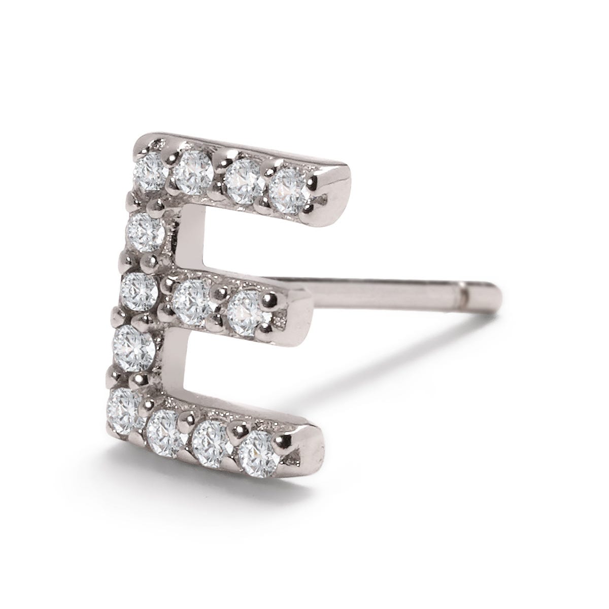 CZ Initial Earrings