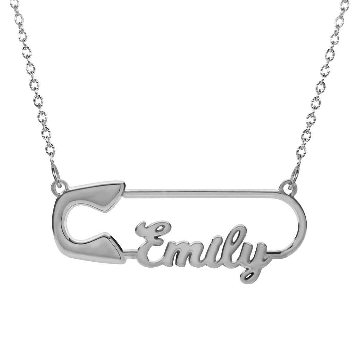 Paper Clip Name Necklace