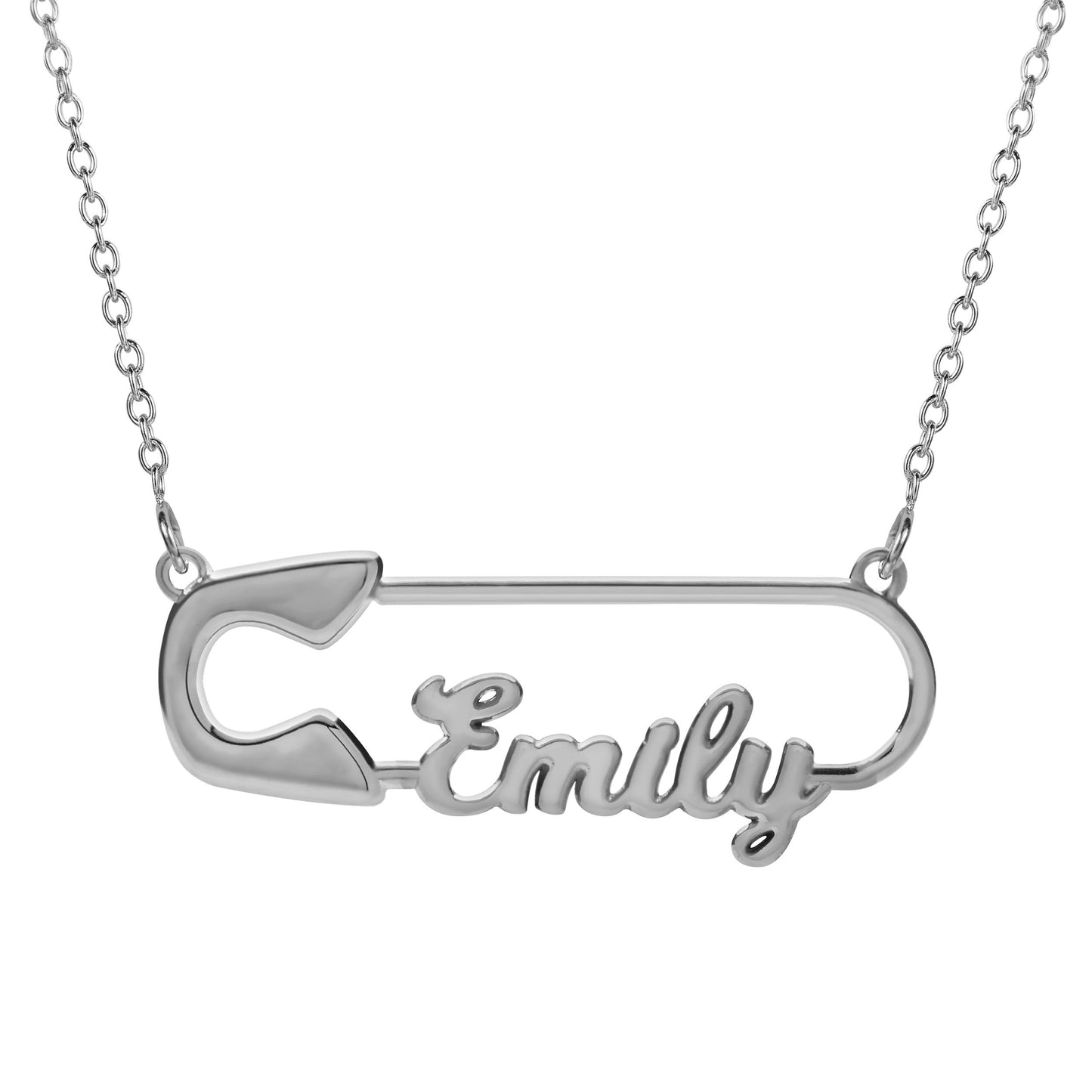 Paper Clip Name Necklace