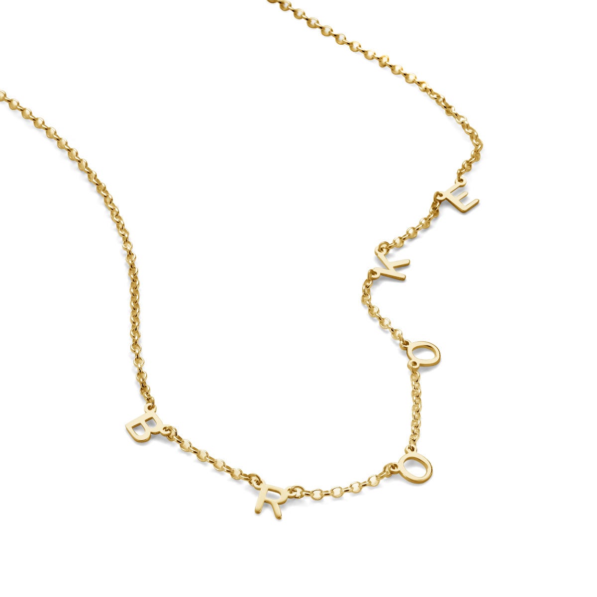 Block Initial Name Necklace