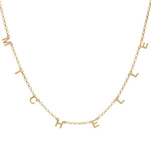 Block Initial Name Necklace