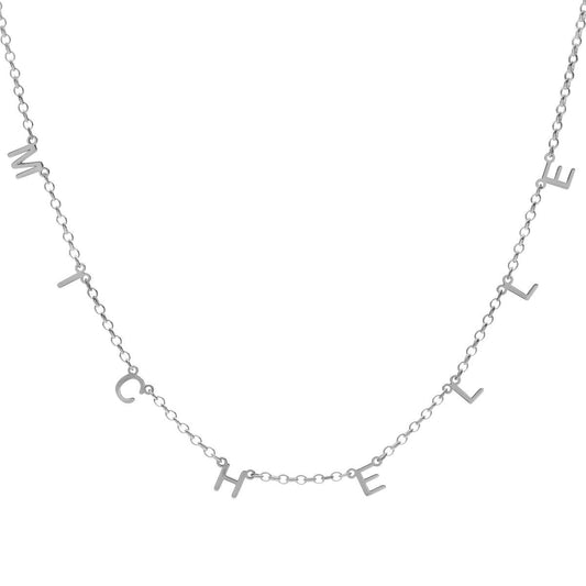 Block Initial Name Necklace