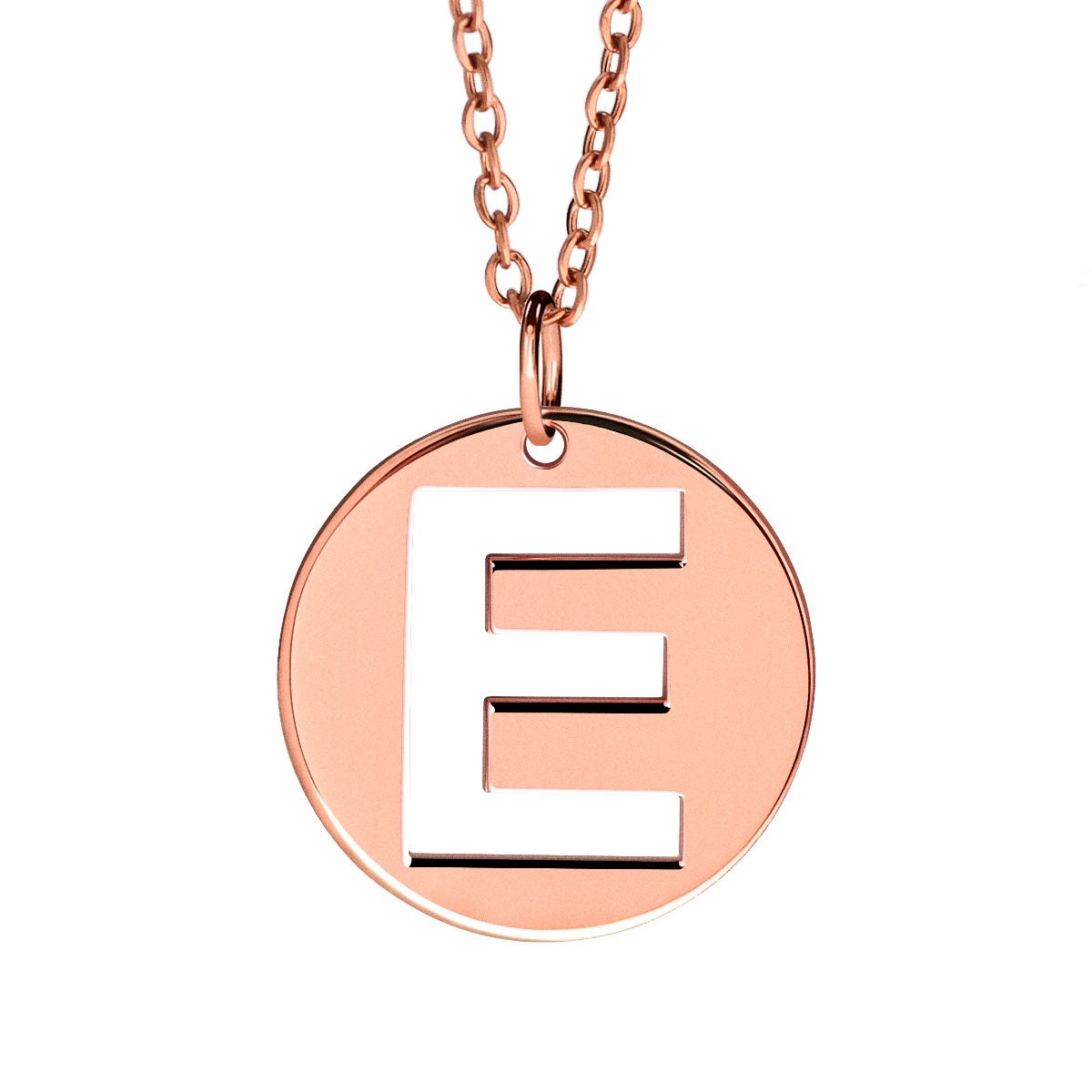 Initial Round Cut Out Pendant