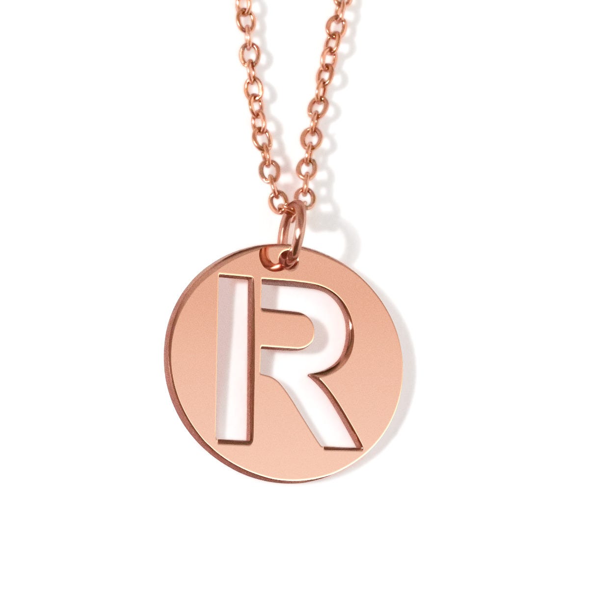 Initial Round Cut Out Pendant