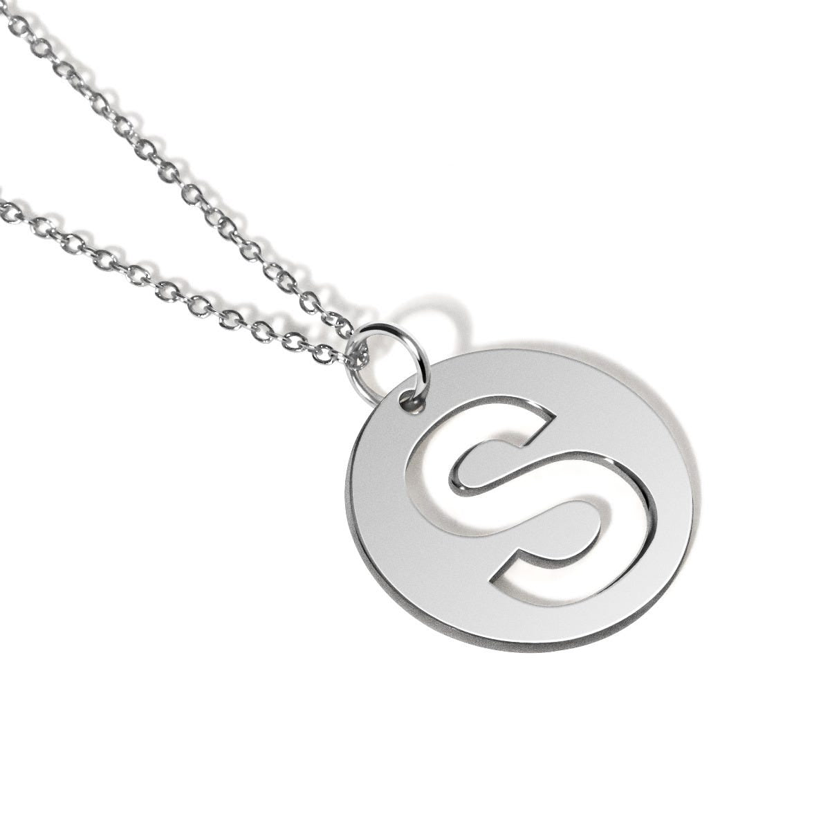 Initial Round Cut Out Pendant