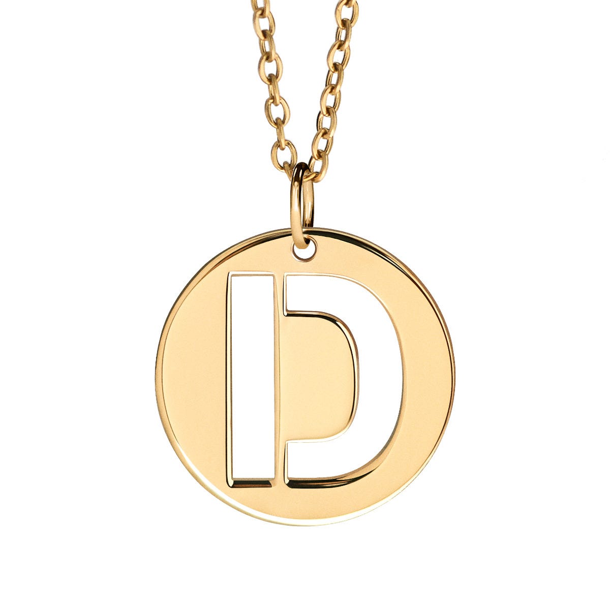 Initial Round Cut Out Pendant